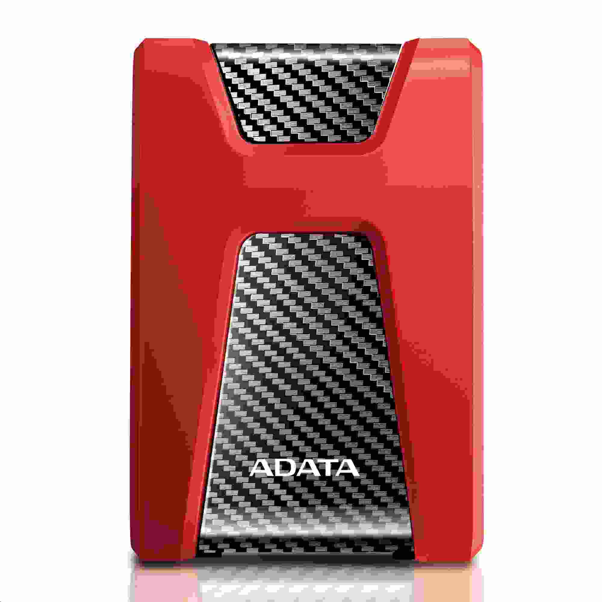 ADATA Externí HDD 2TB 2,5" USB 3.1 DashDrive Durable HD650, červený (gumový, nárazu odolný) (AHD650-2TU31-CRD)