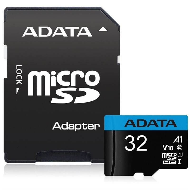 ADATA Micro SDHC karta 32GB UHS-I Class 10 + SD adaptér, Premier (AUSDH32GUICL10A1-RA1)