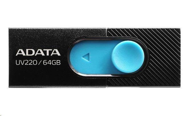 ADATA Flash Disk 32GB UV220, USB 2.0 Dash Drive, černá/modrá AUV220-32G-RBKBL