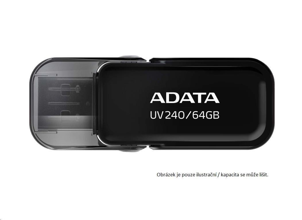 ADATA Flash Disk 32GB USB 2.0 Dash Drive UV240, Black AUV240-32G-RBK