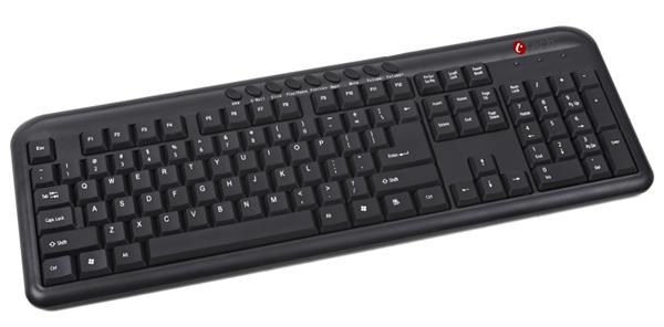 C-TECH klávesnice KB-M-102 USB, multimediální, slim, black, CZ/SK (KB-102M-U-BL)