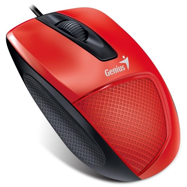 GENIUS myš DX-150X, drátová, 1000 dpi, USB, červená (31010231104)