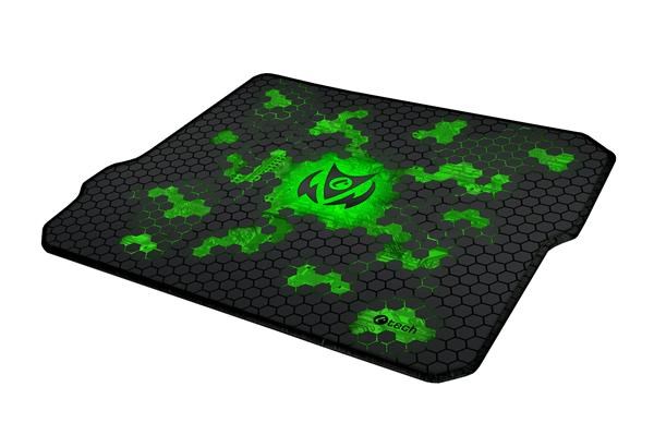 C-TECH herní podložka pod myš ANTHEA CYBER GREEN, 320x270x4mm, obšité okraje (GMP-01C-G)