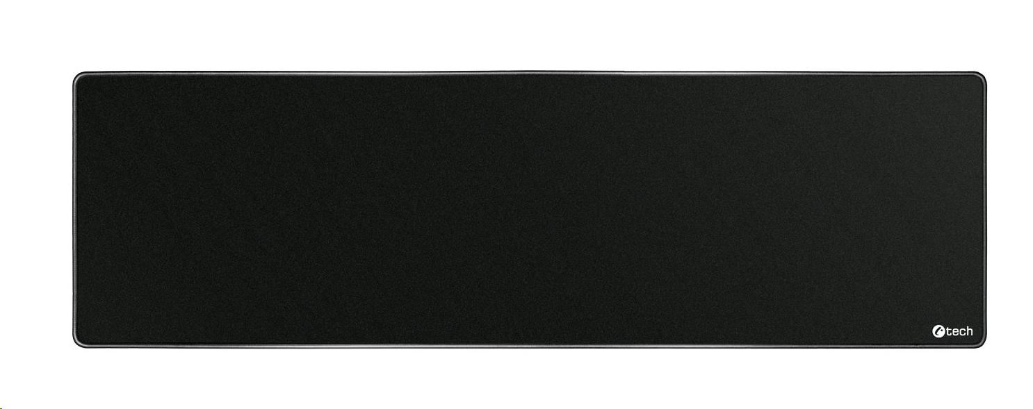 C-TECH Podložka pod myš MP-01XL, černá, 900x270x4mm, obšité okraje MP-01XL-BK