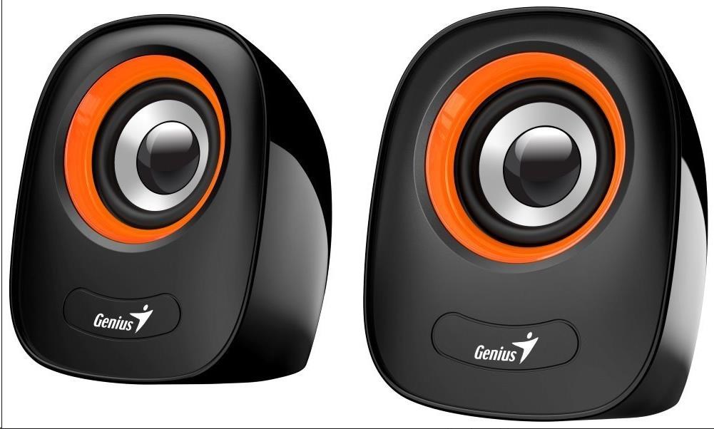 GENIUS repro SP-Q160 Orange, 2.0, 6W, USB napájení, 3,5" jack, černo-oranžové 31730027402