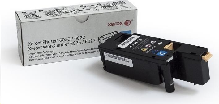 Xerox toner Cyan pro Phaser 6020, 6022, WorkCentre 6025, 6027 (1000 str, cyan) (106R02760)