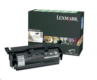 LEXMARK černý toner pro X651, X652, X654, X656, X658, (7 000 stran) (X651A11E)