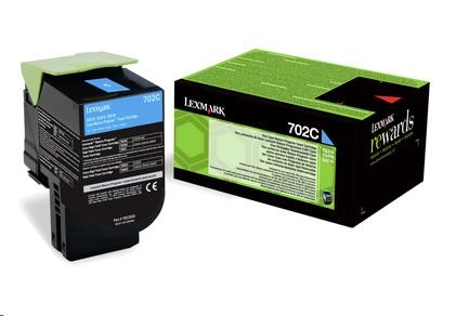 LEXMARK Cyan toner 702M pro CS310/410/510 z programu Lexmark Return (1 000 stran) (70C20C0)