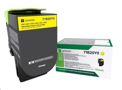 Lexmark toner pro CS/CX317, 417, 517 Yellow z programu Lexmark Return na 2 300 stran (71B20Y0)