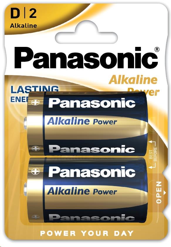 PANASONIC Alkalické baterie - Alkaline Power LR20A, velikost D, 1,5V balení - 2ks (00211999)