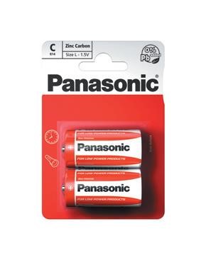 PANASONIC Zinkouhlíkové baterie - Red Zinc - blistr C 1,5V balení - 2ks (00123698)