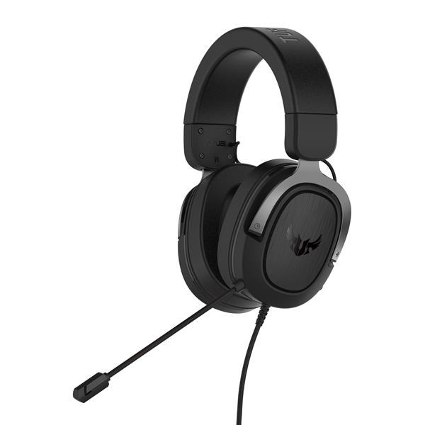 ASUS sluchátka TUF Gaming H3 Gun Metal, Gaming Headset, černo-šedá 90YH028G-B1UA00