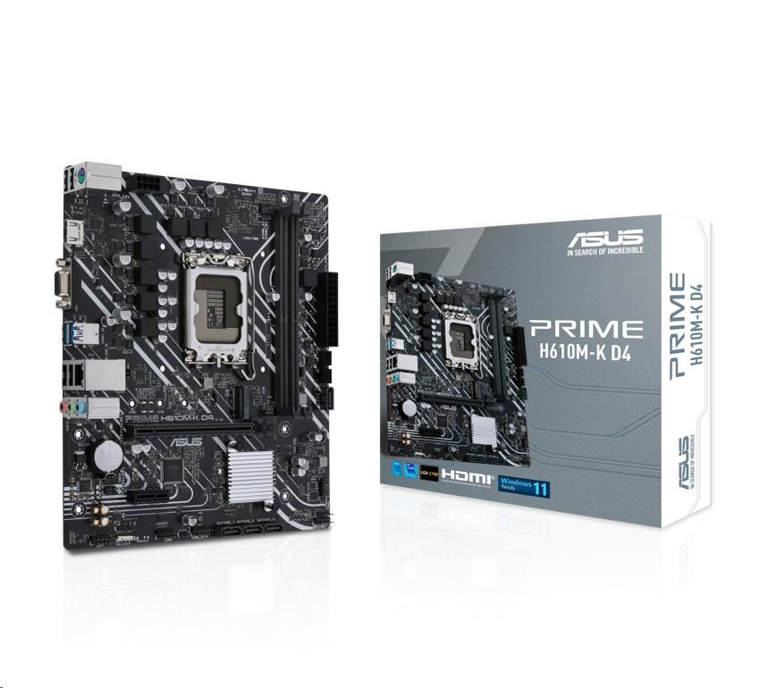 ASUS MB Sc LGA1700 PRIME H610M-K DDR4, Intel H610, 2xDDR4, 1xHDMI, 1xVGA, mATX 90MB1A10-M0EAY0