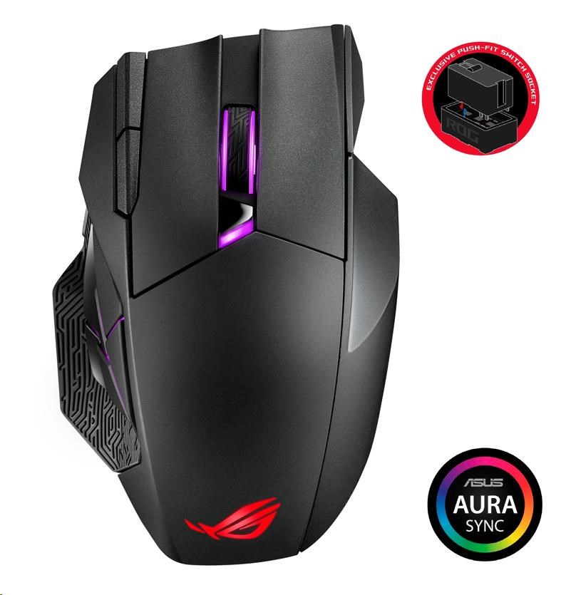 ASUS myš ROG SPATHA X (P707), bezdrátová, černá