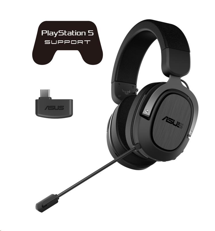 ASUS sluchátka TUF GAMING H3 WIRELESS, Gaming Headset, gun metal 90YH02ZG-B3UA00