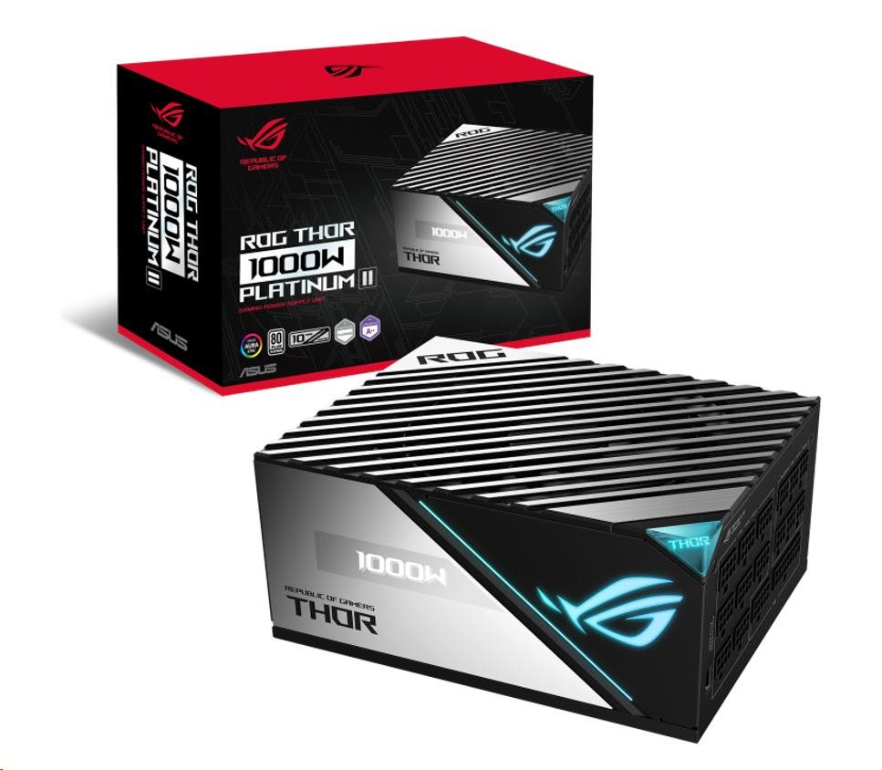 ASUS zdroj ROG-THOR-1000P2-GAMING 1000W, 80+ Platinum, ARGB 90YE00L4-B0NA00