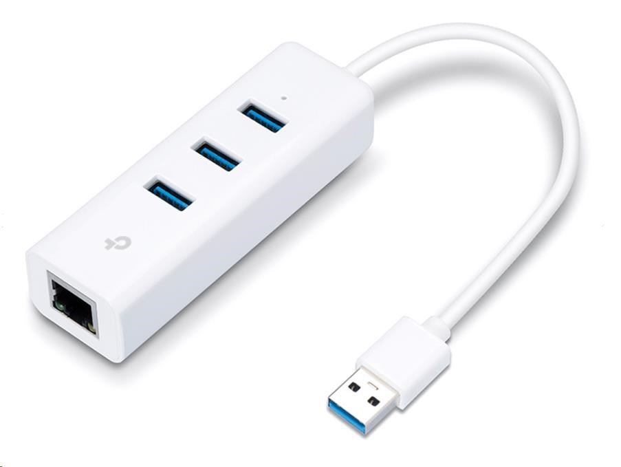 TP-Link UE330 [USB 3.0 3-portový hub & gigabitový ethernet adaptér 2 in 1 USB adaptér]