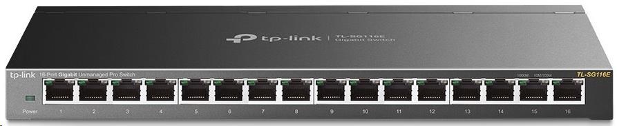 TP-Link Easy Smart switch TL-SG116E (16xGbE, fanless)