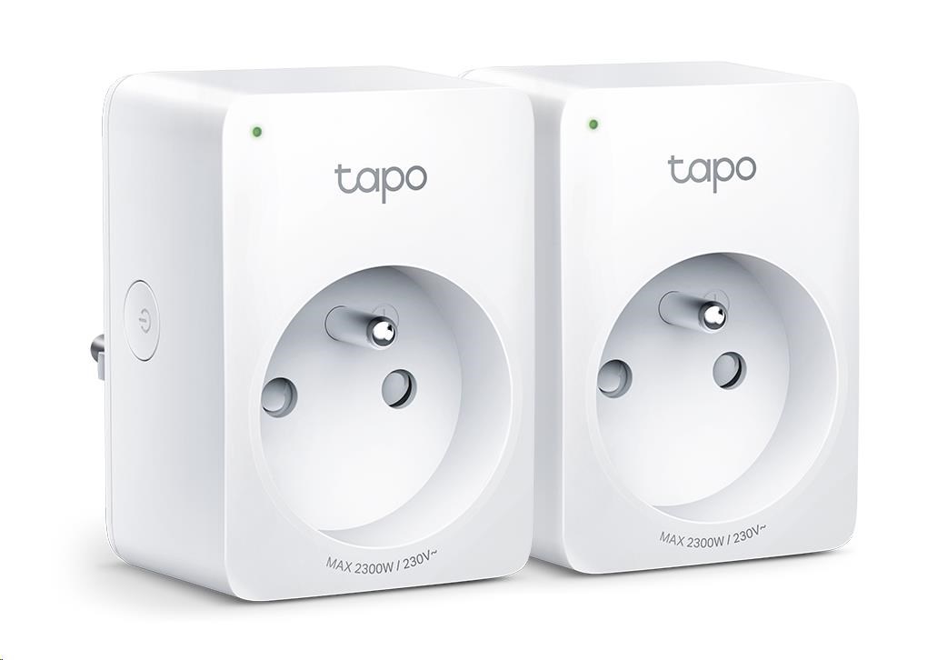 TP-Link Tapo P100(2-pack) chytrá WiFi mini zásuvka (2300W,10A,2,4 GHz,BT)