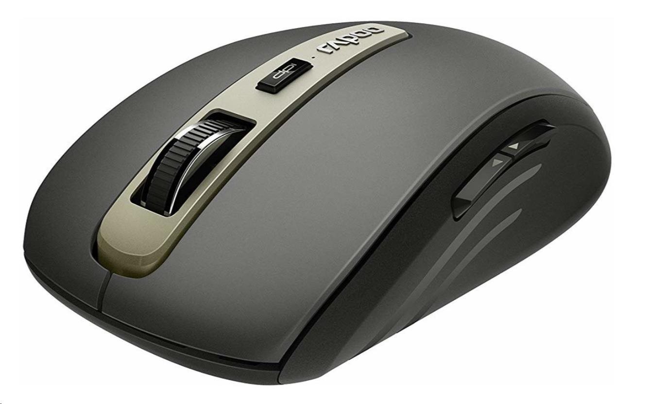 RAPOO myš MT350 Multi-mode Wireless Optical Mouse, Black 6940056179357