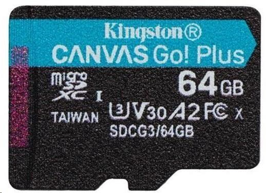 Kingston Micro SDXC Canvas Go! Plus 64GB UHS-I U3 SDCG3/64GBSP