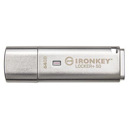 Kingston Flash Disk IronKey 64GB IKLP50 Locker+ 50 AES USB, w/256bit Encryption IKLP50/64GB