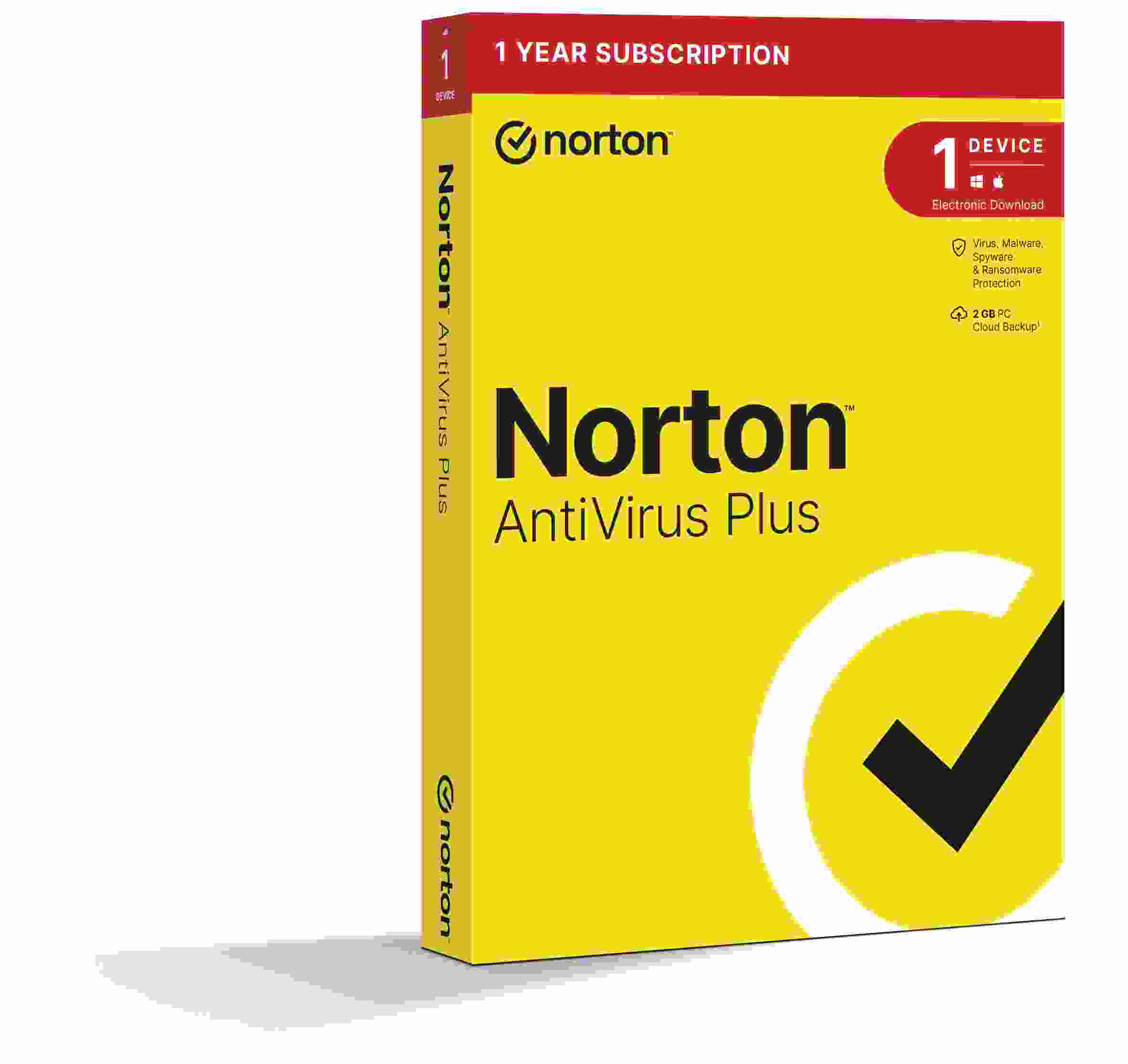 NORTON ANTIVIRUS PLUS 2GB CZ 1 uživatel pro 1 zařízení na 1 rok BOX 21417307