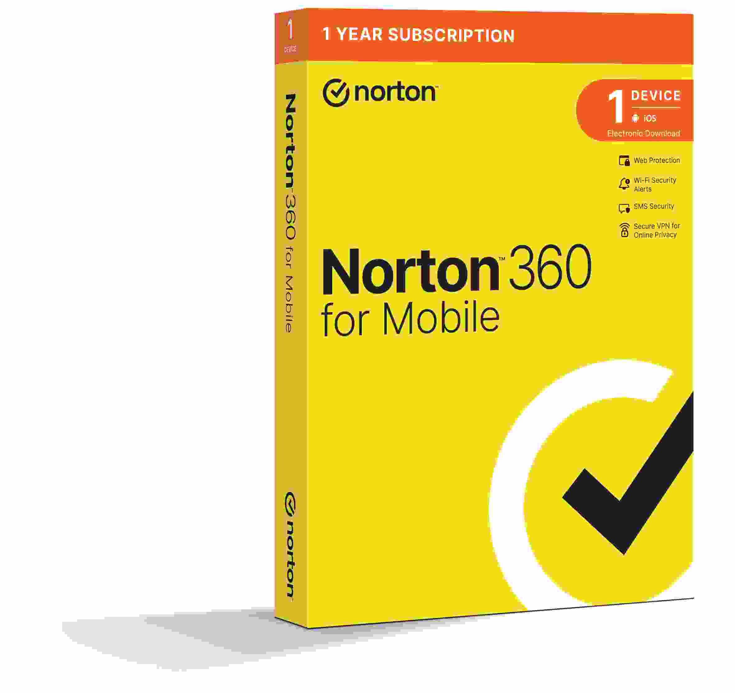 NORTON 360 MOBILE 1 uživatel pro 1 zařízení na 1 rok ESD 21426893