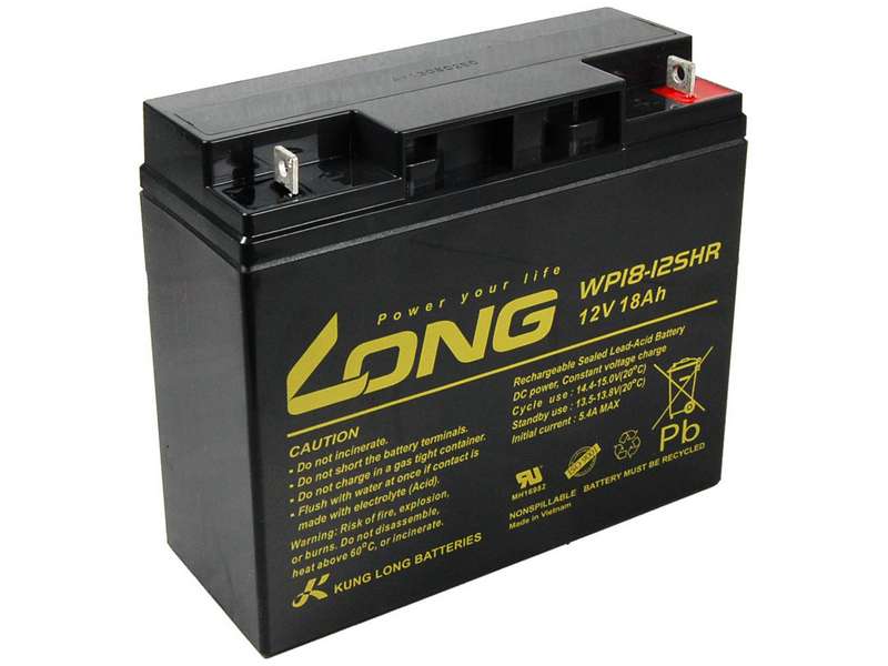 Long 12V 18Ah olověný akumulátor HighRate F3 (PBLO-12V018-F3AH)