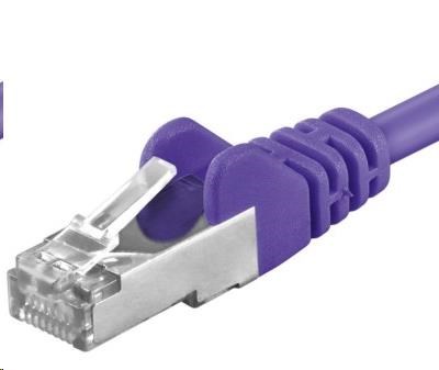 PREMIUMCORD Patch kabel CAT6a S-FTP, RJ45-RJ45, AWG 26/7 5m fialová sp6asftp050V