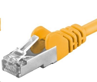 PREMIUMCORD Patch kabel CAT6a S-FTP, RJ45-RJ45, AWG 26/7 5m žlutá sp6asftp050Y