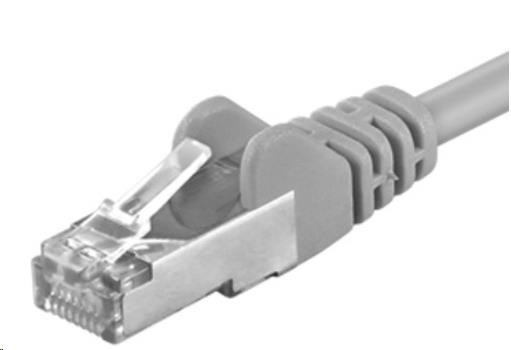 PREMIUMCORD Patch kabel CAT6a S-FTP, RJ45-RJ45, AWG 26/7 0,5m šedá sp6asftp005