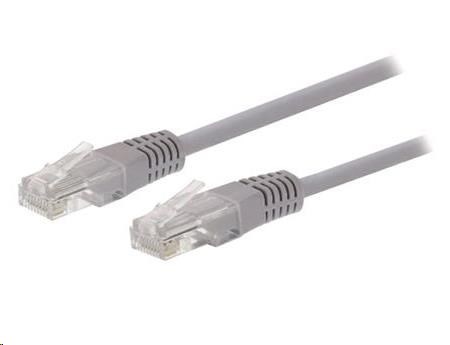 C-TECH kabel patchcord Cat5e, UTP, šedý, 0,5m CB-PP5-05