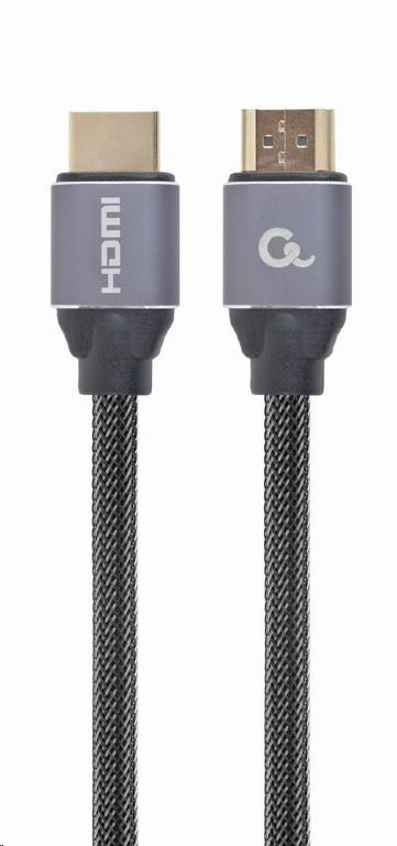 GEMBIRD Kabel HDMI 2.0, 2m, opletený, černý, blister CCBP-HDMI-2M