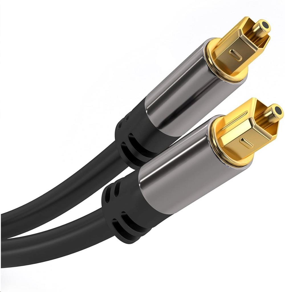 PremiumCord Kabel Toslink M/M, 6mm, 1,5m, černá kjtos6-015