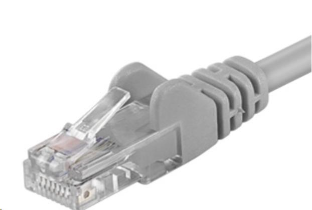 PREMIUMCORD Patch kabel UTP RJ45-RJ45 CAT5e 0.25m šedá sputp002