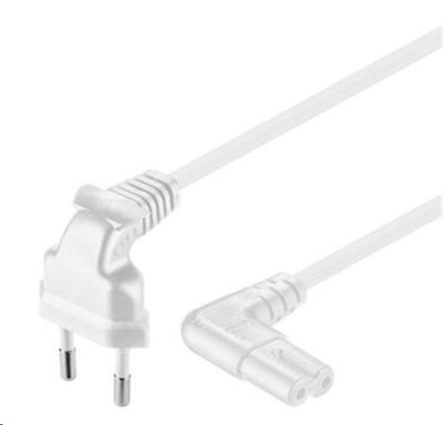 PREMIUMCORD Kabel síťový 230V k magnetofonu se zahnutými konektory 2m kpspm2-90w