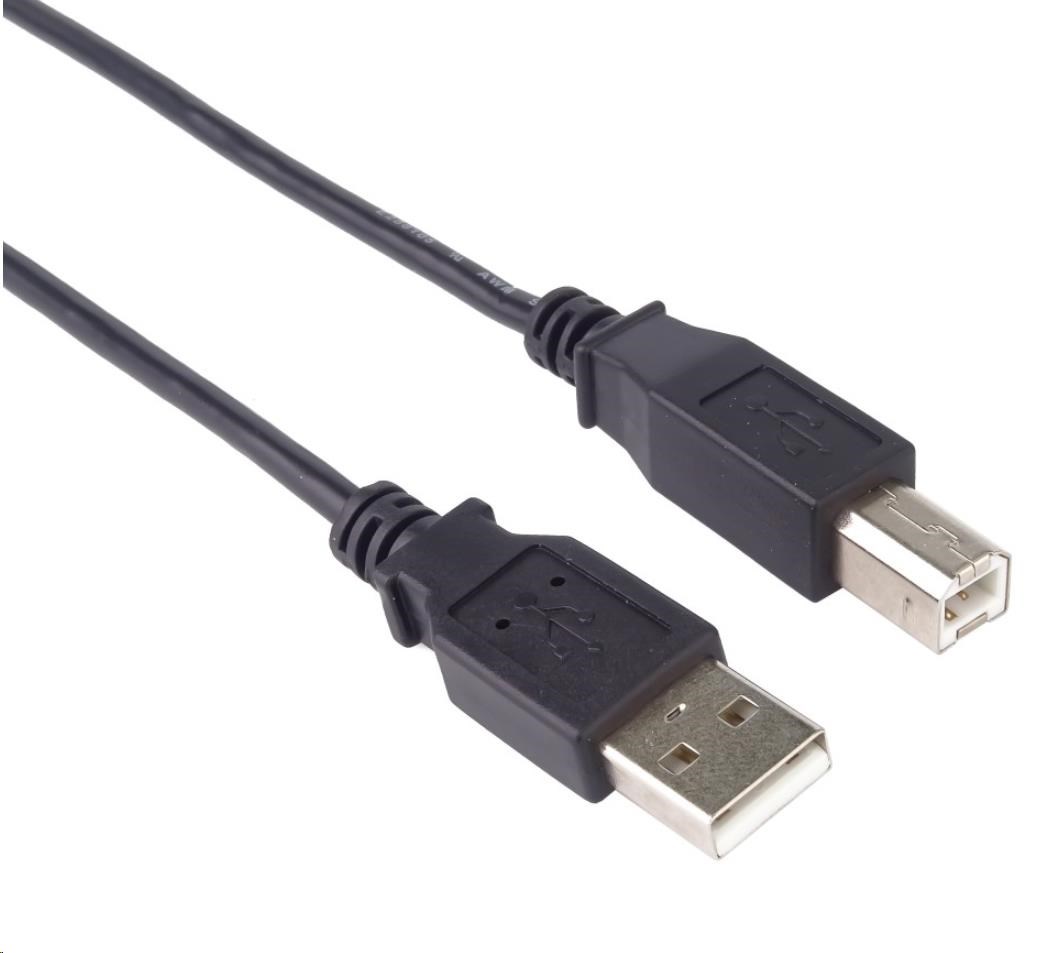 PREMIUMCORD Kabel USB 2.0 A-B propojovací 1m, barva černá ku2ab1bk