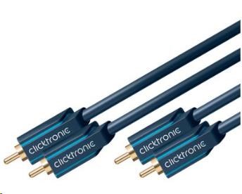 ClickTronic HQ OFC kabel 2x Cinch - 2x Cinch RCA, M/M, 10m CLICK70383