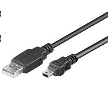 PremiumCord Kabel USB 2.0, A-B mini, 5pinů, 2m ku2m2a