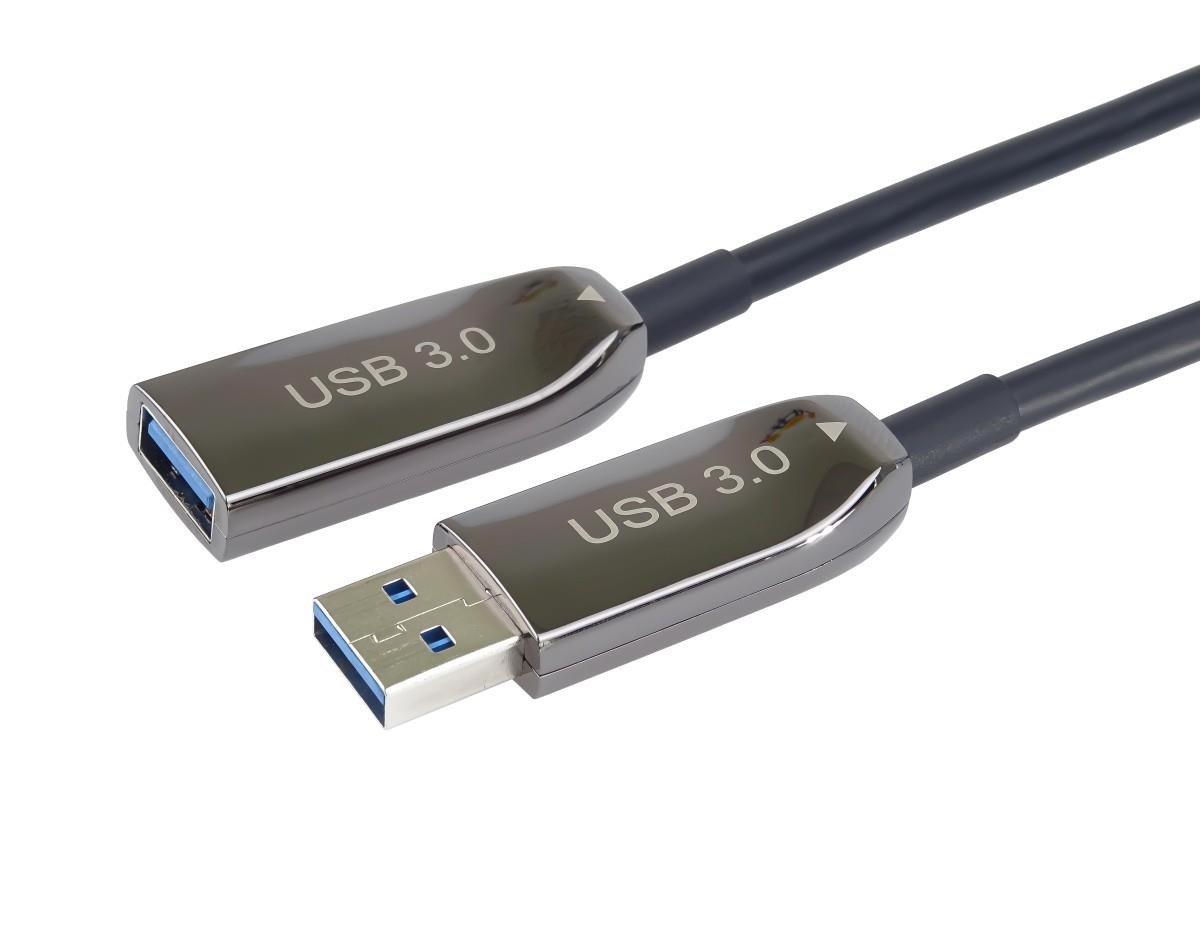 PremiumCord prodlužovací optický AOC kabel USB 3.0  A/Male - A/Female, 10m ku3opt10