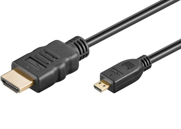 PremiumCord 4K kabel HDMI A - HDMI micro D, 1m kphdmad1