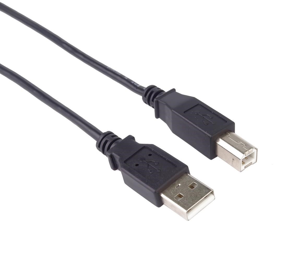 PremiumCord kabel USB 2.0, A-B, 0.5m, černá ku2ab05bk