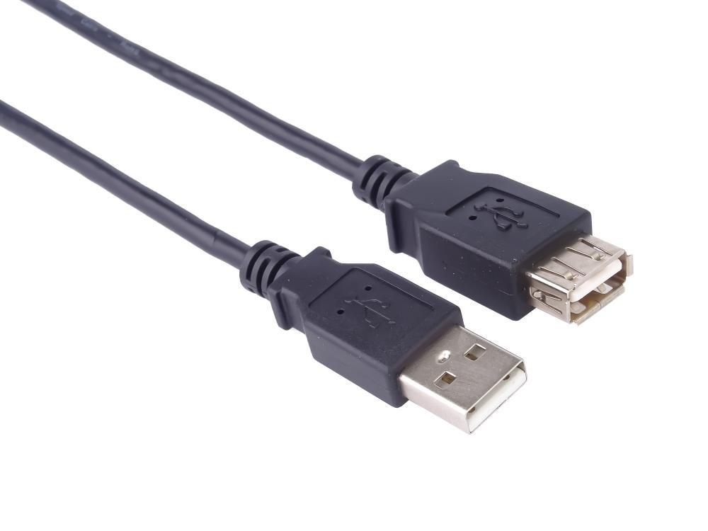 PremiumCord kabel prodlužovací USB 2.0, A-A, 1m, černá kupaa1bk