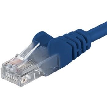 PremiumCord Patch kabel UTP RJ45-RJ45 CAT6 0.25m modrá sp6utp002B