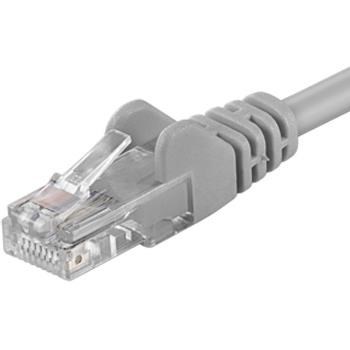 PremiumCord Patch kabel UTP RJ45-RJ45 CAT6 1,5m šedá sp6utp015