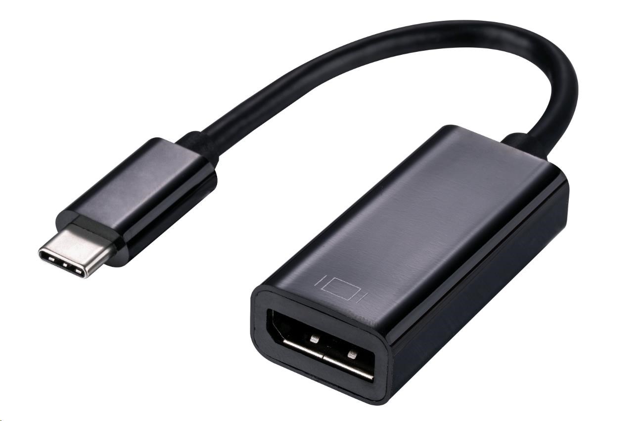 C-TECH adaptér Type-C na Displayport, M/F, 15cm CB-AD-CM-DPF