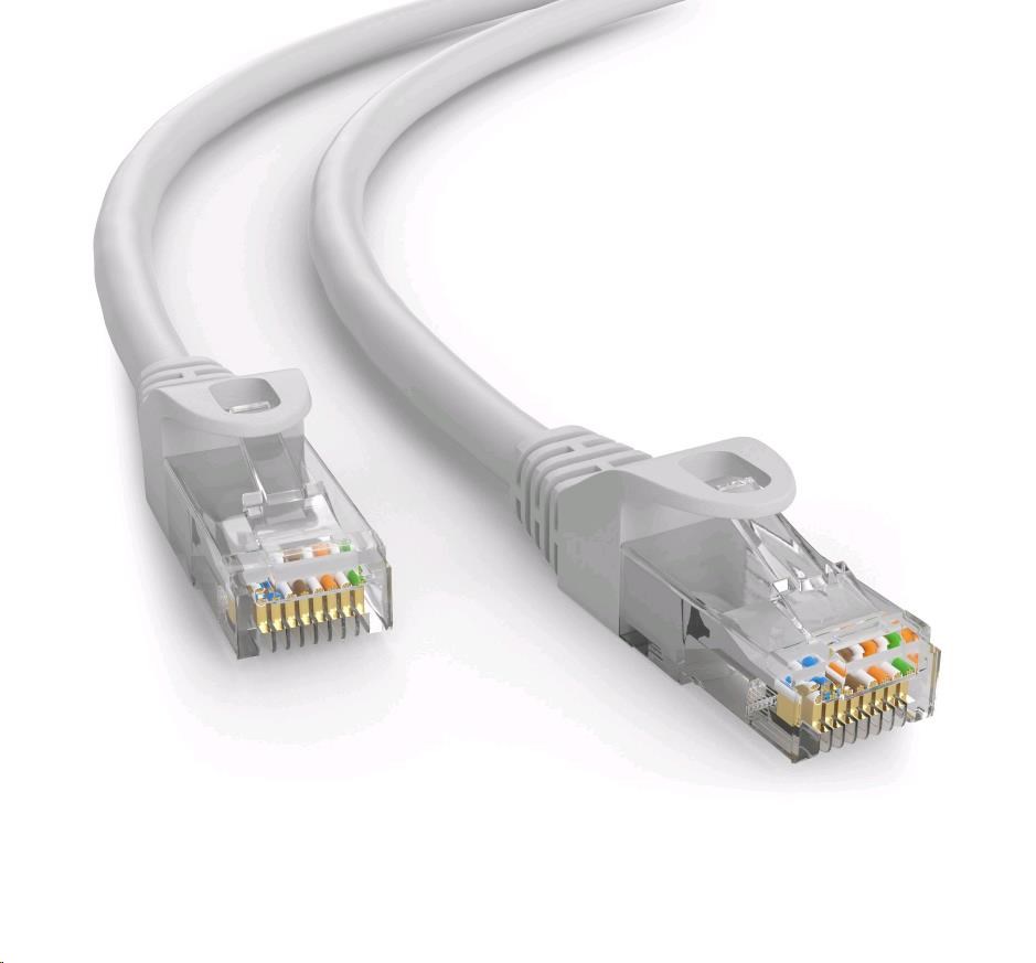 C-TECH kabel patchcord Cat6e, UTP, šedý, 0,25m CB-PP6-025