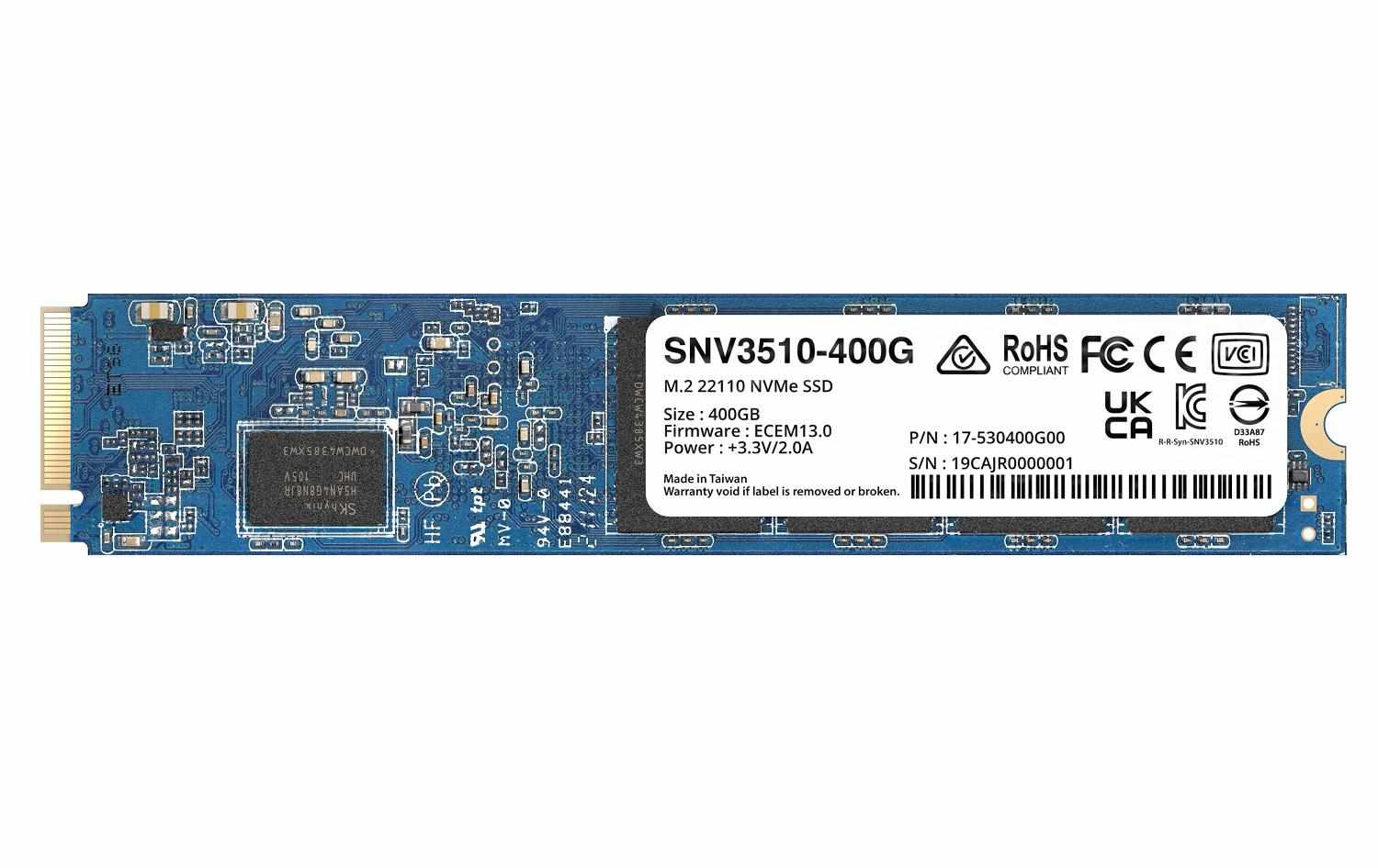 Synology M.2 22110 SSD SNV3510-400G (NAS) (400GB, NVMe)