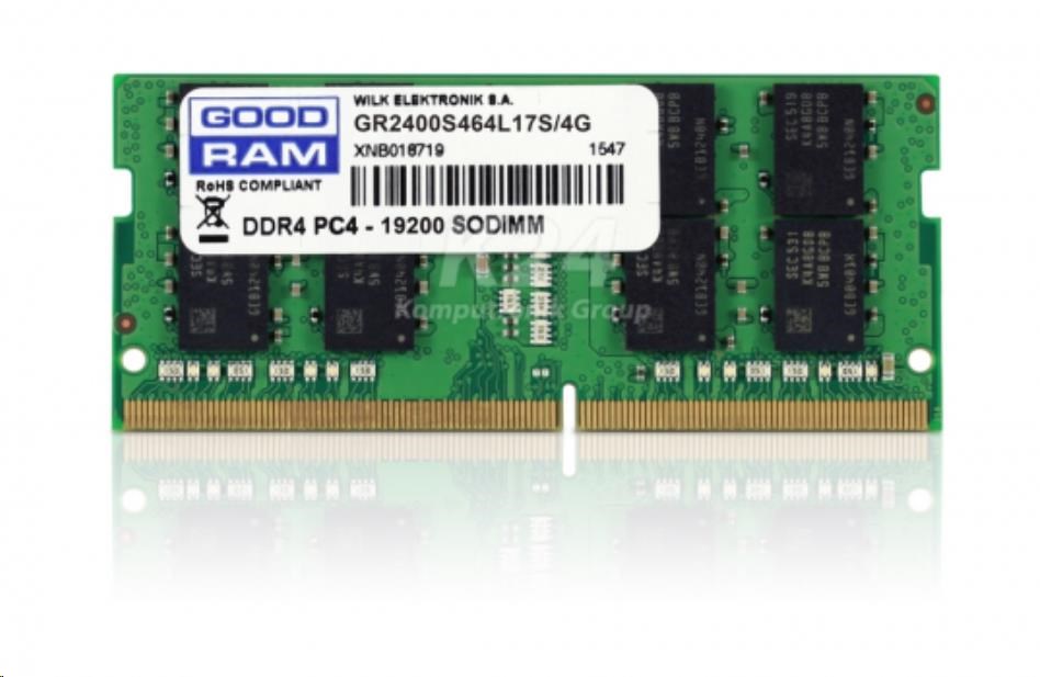 GOODRAM SODIMM DDR4 4GB 2400MHz CL17 GR2400S464L17S/4G